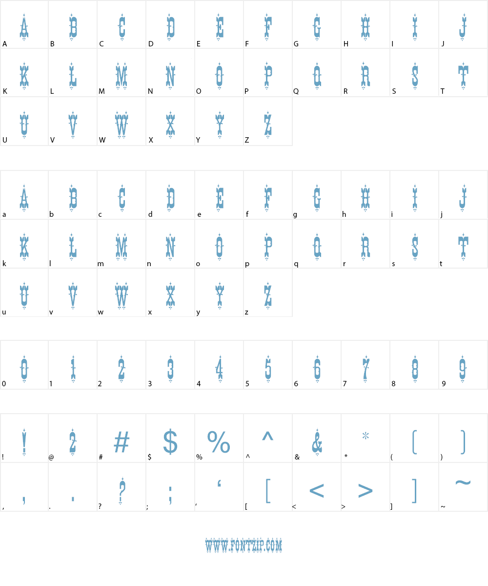 K22 Eureka Font Character